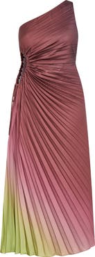 City Chic Aliza Print Cutout One-Shoulder Maxi Dress