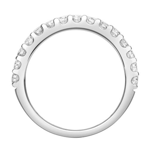 Luvmyjewelry Aimee 14k Gold Round Diamond Studded Half Eternity Band Ring