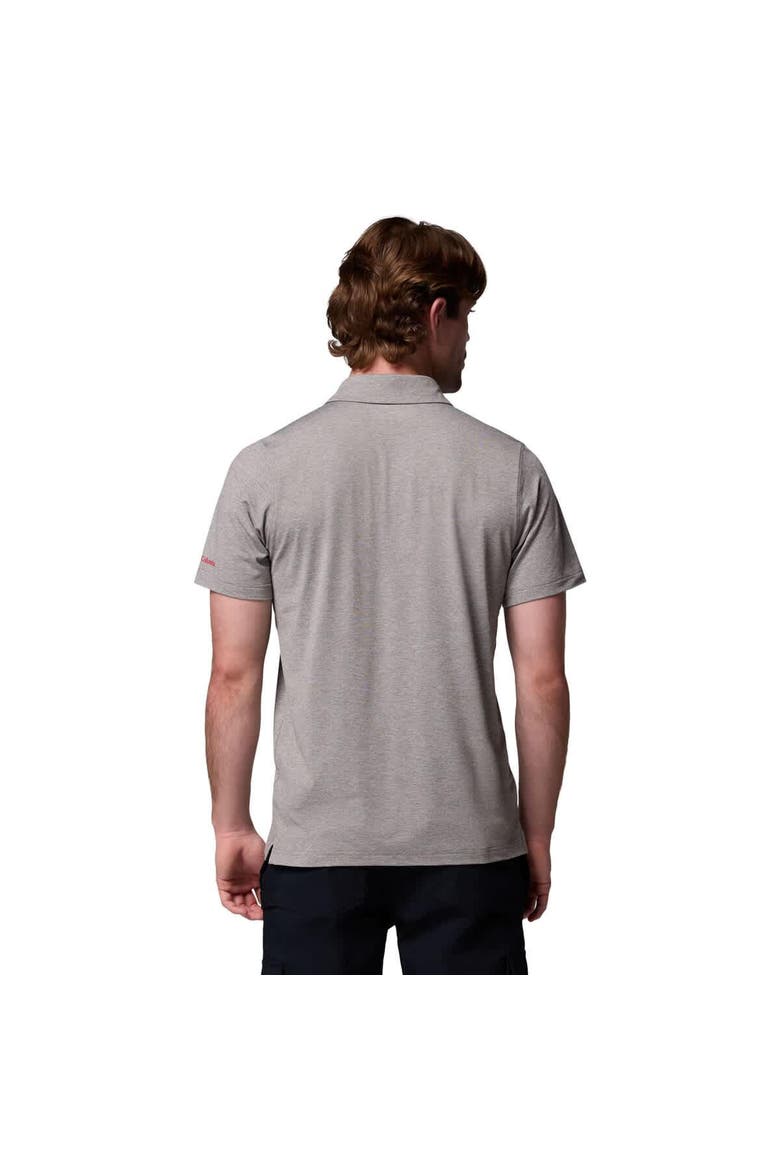 Men's Columbia Gray Georgia Bulldogs Tech Trail Polo, Alternate, color, Gray