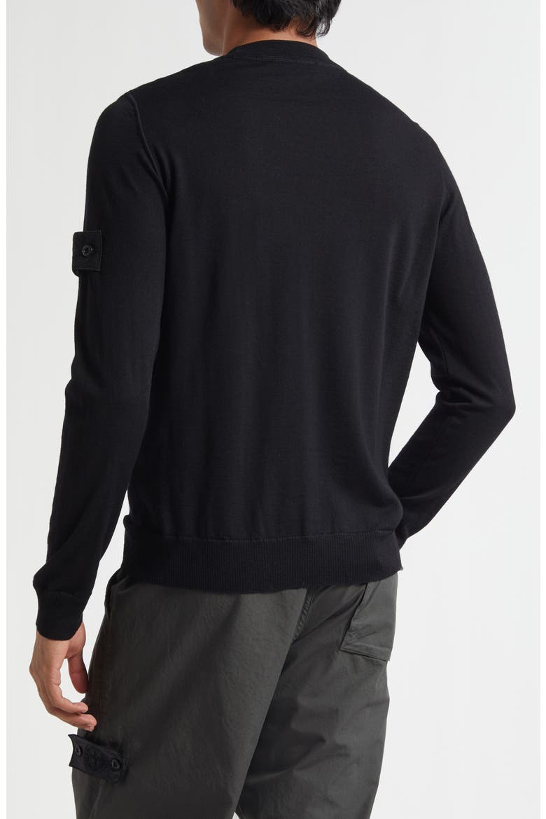 Ghost Virgin Wool Sweater, Alternate, color, BLACK