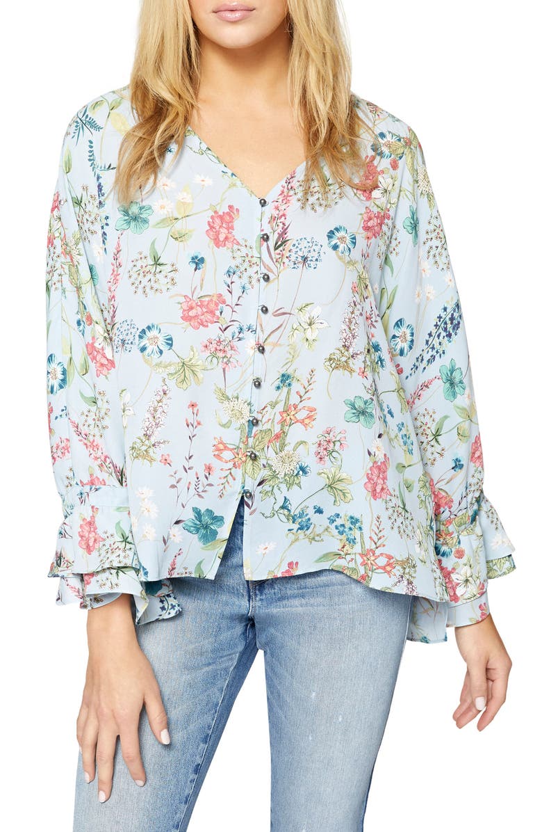 Sanctuary Posey Floral Blouse, Main, color, 