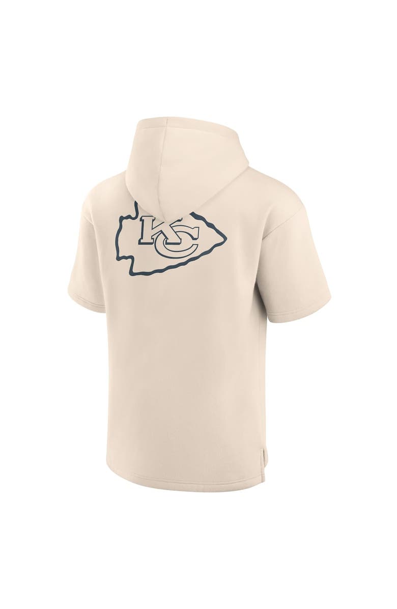 FANATICS Men's Fanatics Cream Kansas City Chiefs Elements Future Ground Lettering Short Sleeve Pullover Hoodie, Alternate, color, Cream