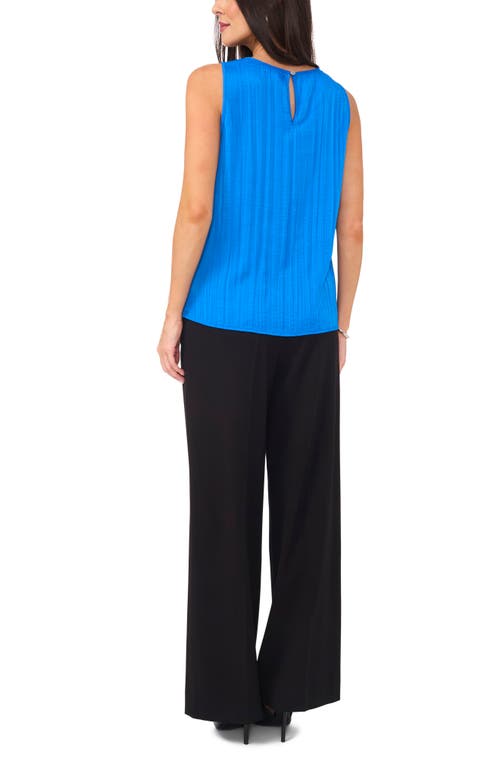 Shop Vince Camuto Pleated Sleeveless Blouse In Royal Azure