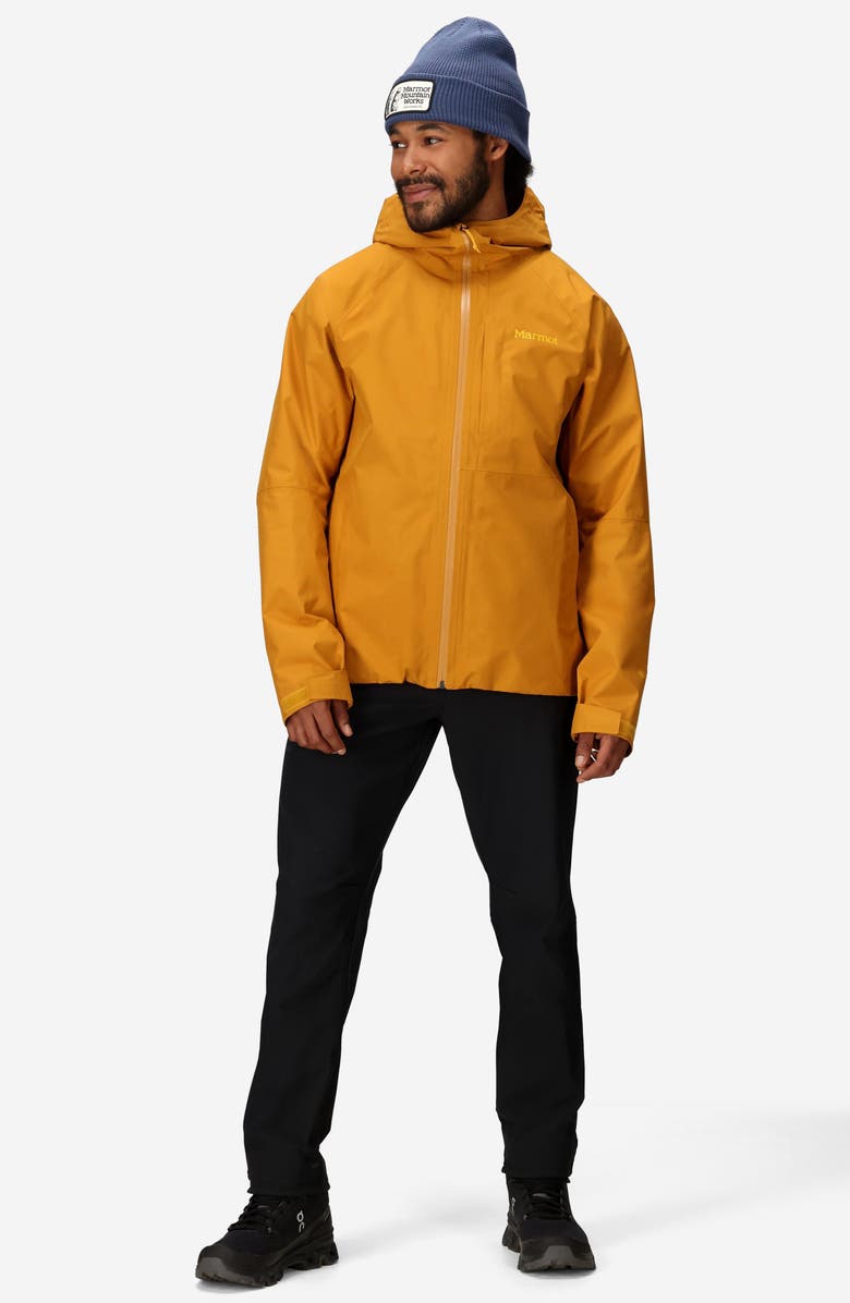 Marmot Waypoint Gore-Tex<sup>®</sup> Waterproof Hooded Jacket, Alternate, color, Honey Glaze
