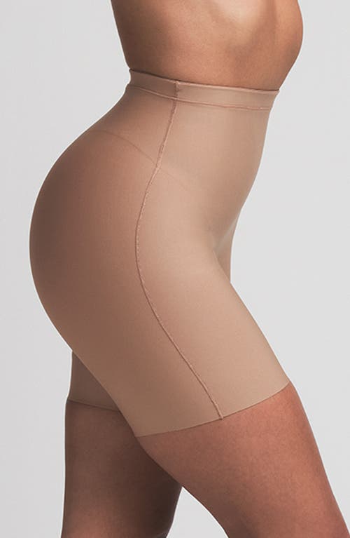 Skims Body Core Sculpt Mid Rise Shorts In Brown