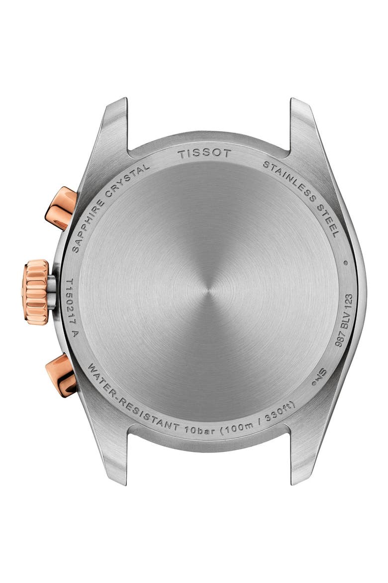 PR 100 Chronograph Two-Tone Bracelet Watch, 36mm, Alternate, color, WHITE MOTHER OF PEARL