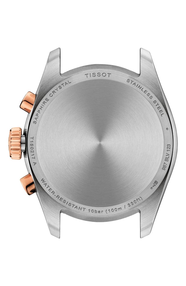 Tissot PR 100 Chronograph Two-Tone Bracelet Watch, 36mm, Alternate, color, White Mother Of Pearl
