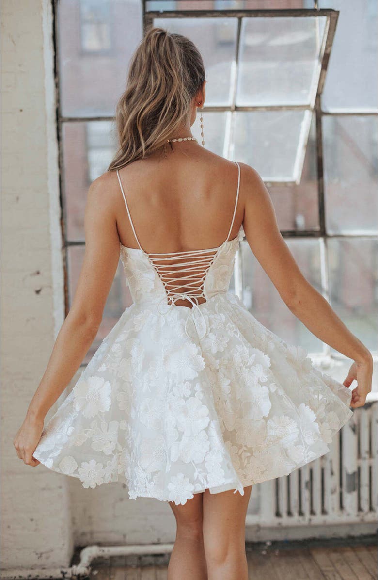 Untamed Petals Blair Mini Dress, Alternate, color, Ivory