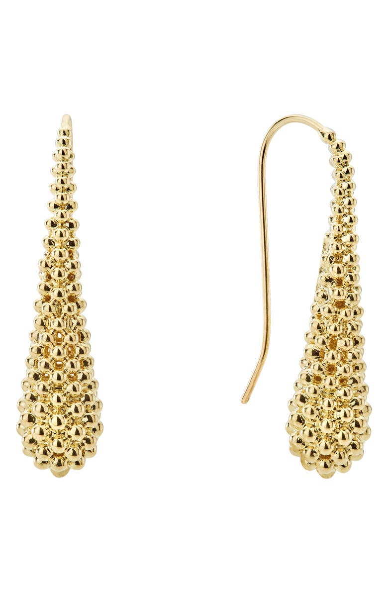 LAGOS Caviar Gold Teardrop Earrings, Main, color, Gold