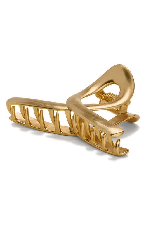 Cult Gaia Azariah Swirl Claw Clip In Brushed Brass