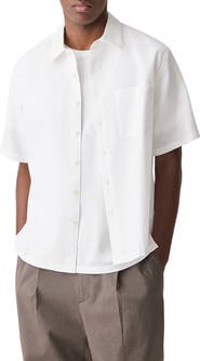 Theory Weekend Short Sleeve Thermal Button-Up Shirt