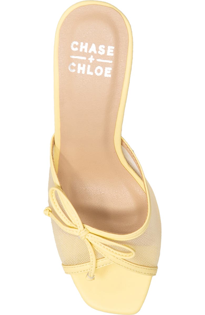 CHASE AND CHLOE Baela Mesh Sandal, Alternate, color, Light Yellow Mesh