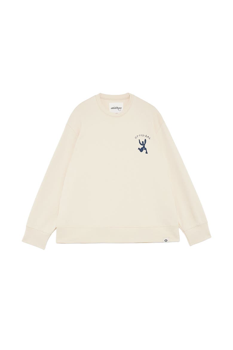 Cotton Sweatshirt, Alternate, color, Ecru