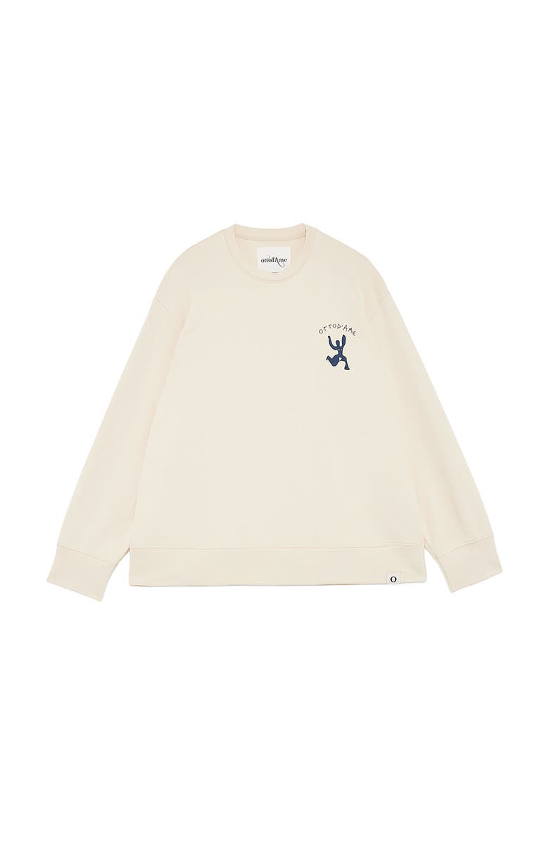 ottod'Ame Cotton Sweatshirt, Alternate, color, Ecru