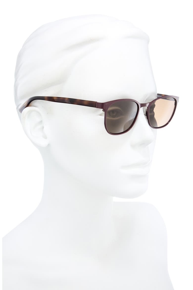 50mm Core Polarized Sunglasses, Alternate, color, BURGUNDY AVANA BROWN
