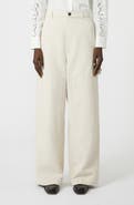 Weekend Max Mara Caronte Wide Leg Cotton Twill Carpenter Pants