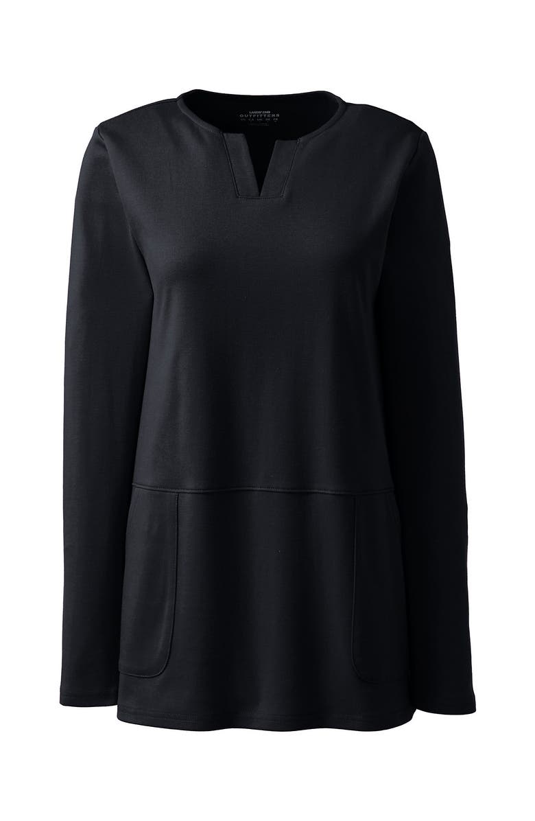 Lands' End Cotton Polyester Long Sleeve Tunic with Pockets, Alternate, color, 