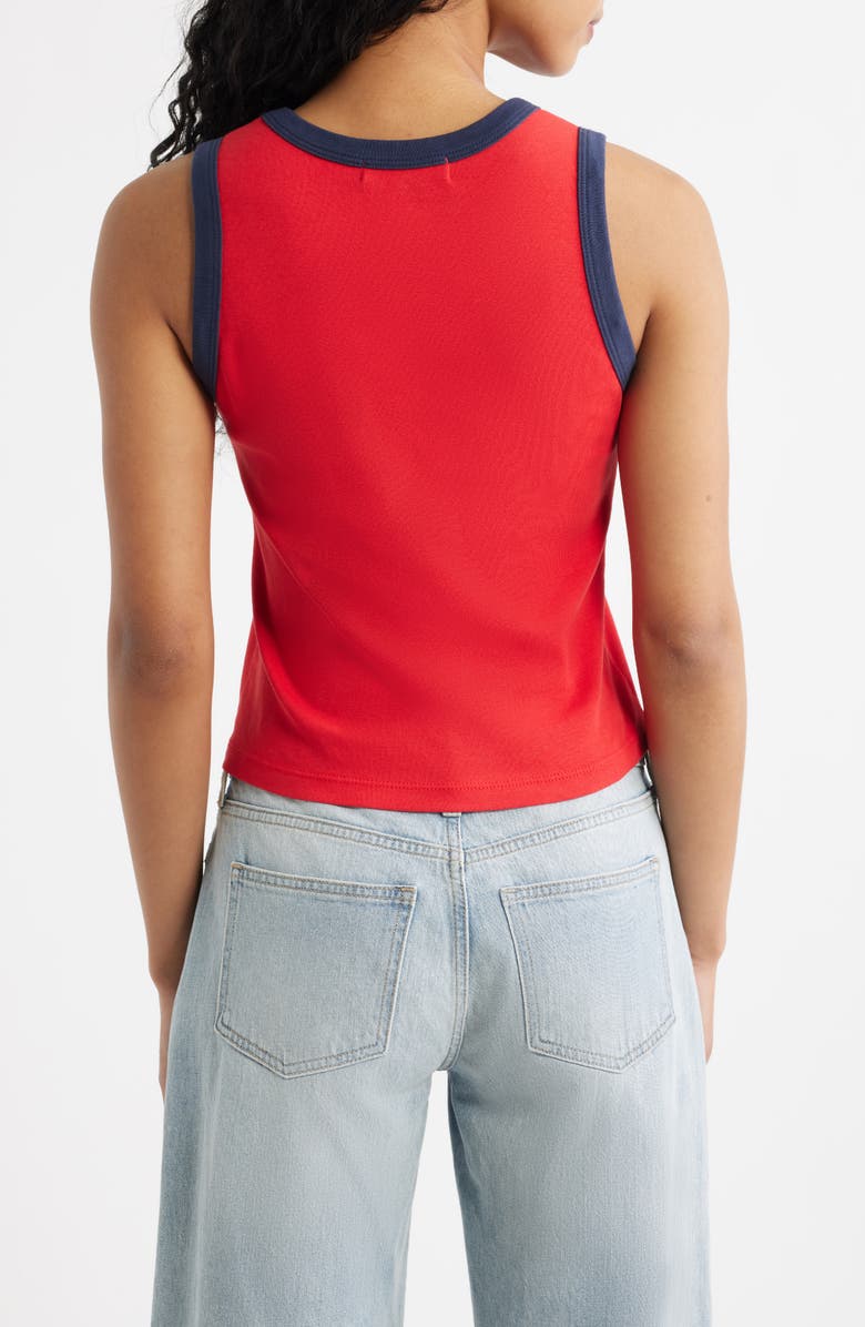 Daydreamer Team Cheetah Shrunken Tank, Alternate, color, Red Combo