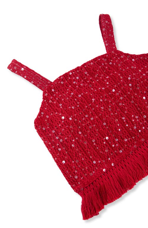 HABITUAL HABITUAL KIDS KIDS' SEQUIN FRINGE TOP & SKIRT SET