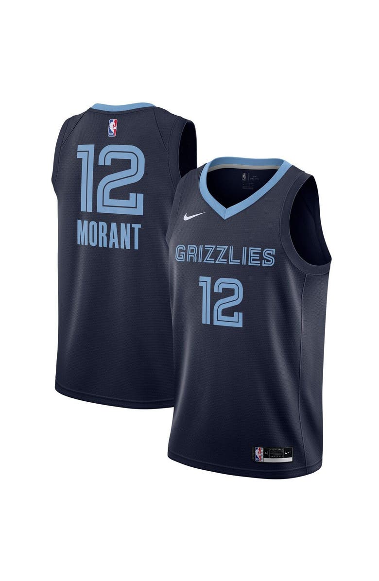 Nike Men's Nike Ja Morant Navy Memphis Grizzlies 2020/21 Swingman Jersey - Icon Edition, Main, color, 