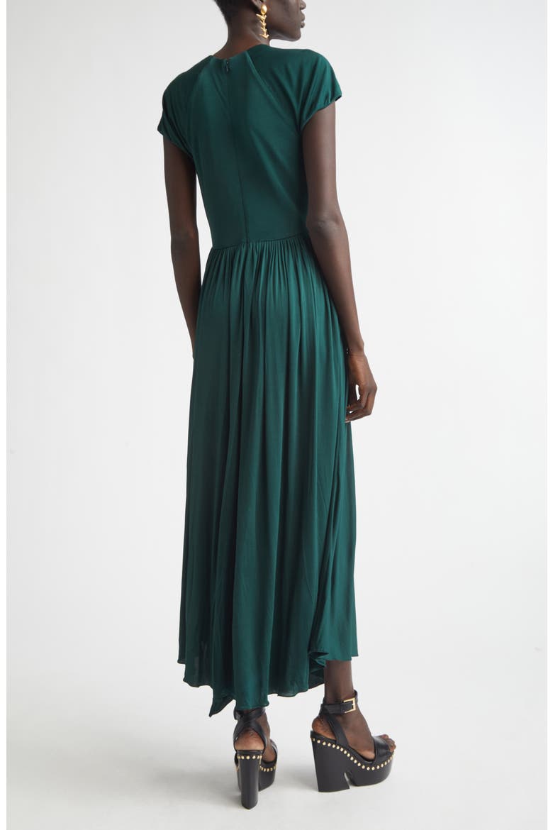 Draped Jersey Maxi Dress, Alternate, color, GREEN FOREST