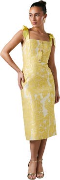 Coast Jacquard Pencil Midi Dress
