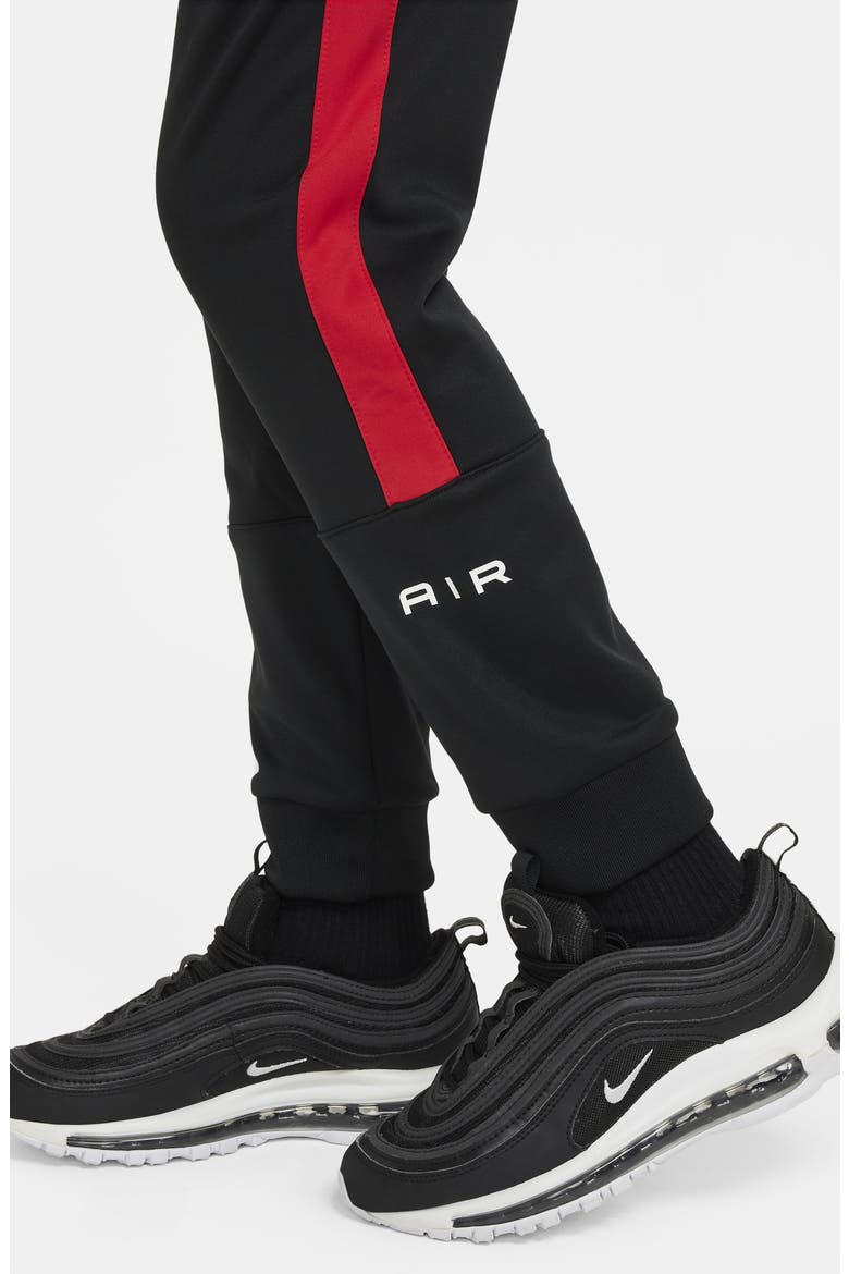 Kids' Air Side Stripe Joggers, Alternate, color, BLACK/ UNIVERSITY RED