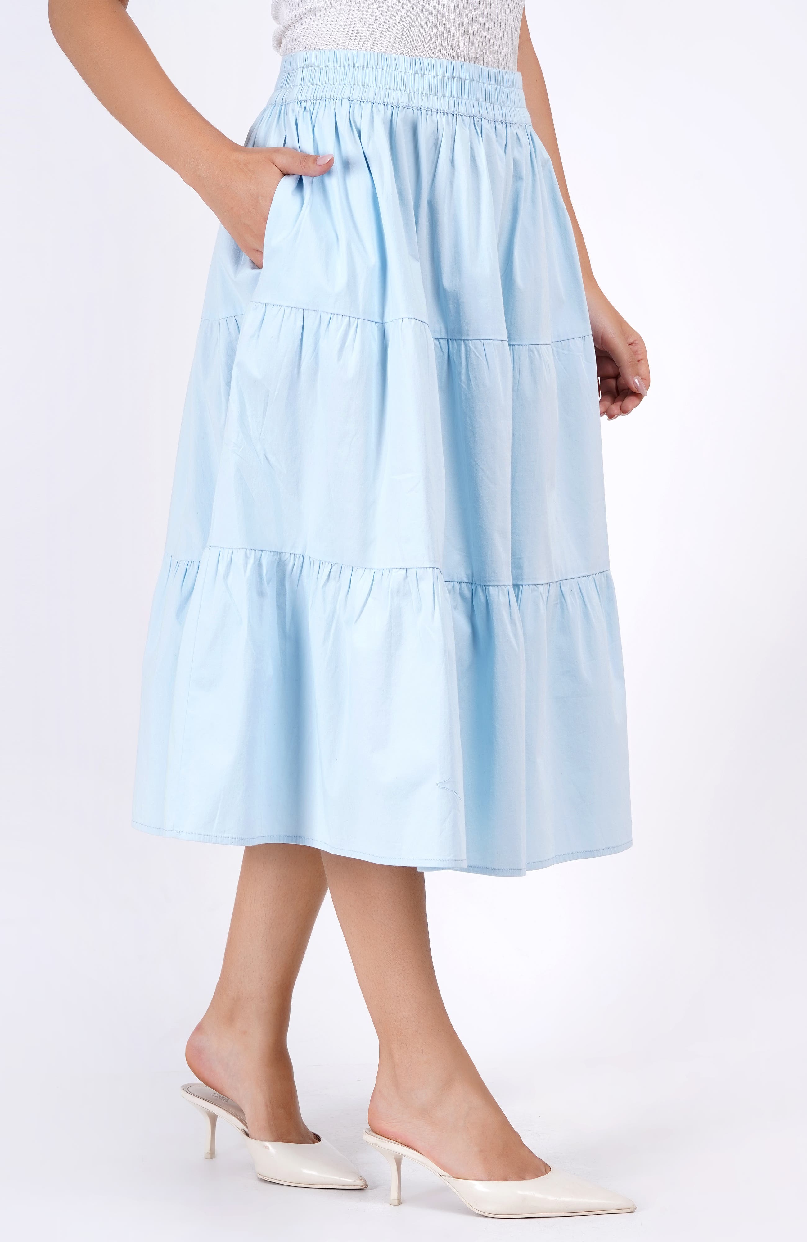 Evelyn Tiered Midi Skirt - image 2