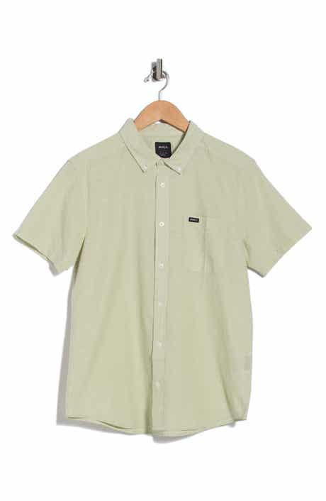 That'll Do Slim Fit Solid Short Sleeve Cotton Button-Down Shirt