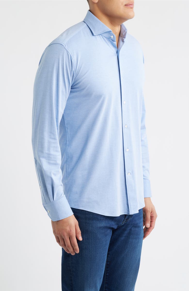 Peter Millar Excursionist Flex Tailored Fit Wrinkle Resistant Button-Up Shirt, Alternate, color, Dusk Blue