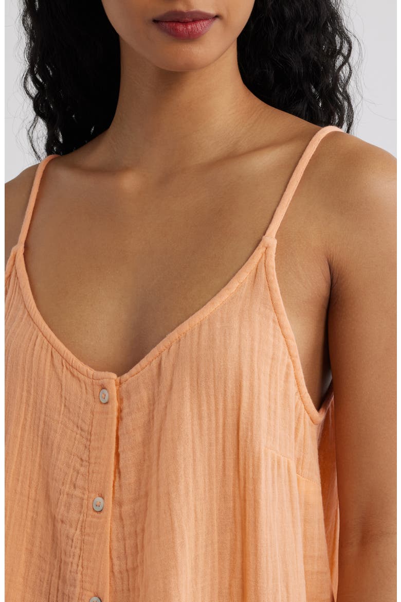 Premium Surf Cotton Gauze Minidress, Alternate, color, PAPAYA