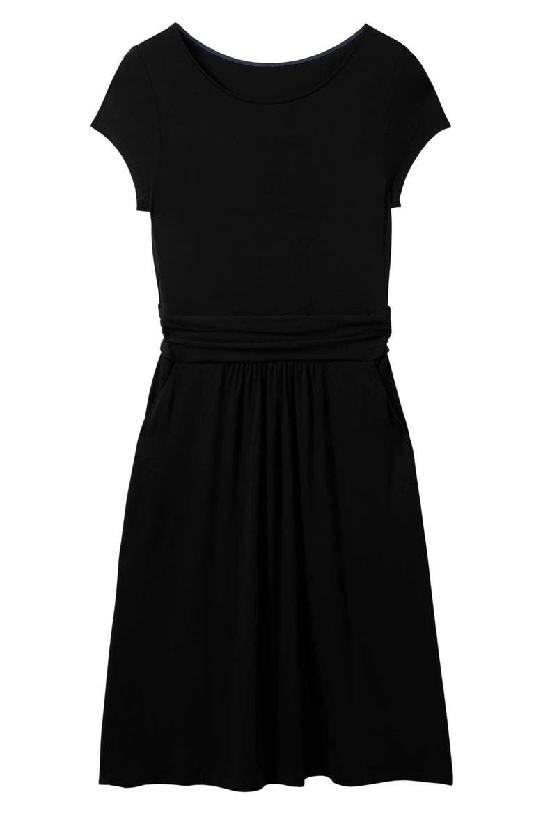 Amelie Print Jersey Dress, Alternate, color, BLACK