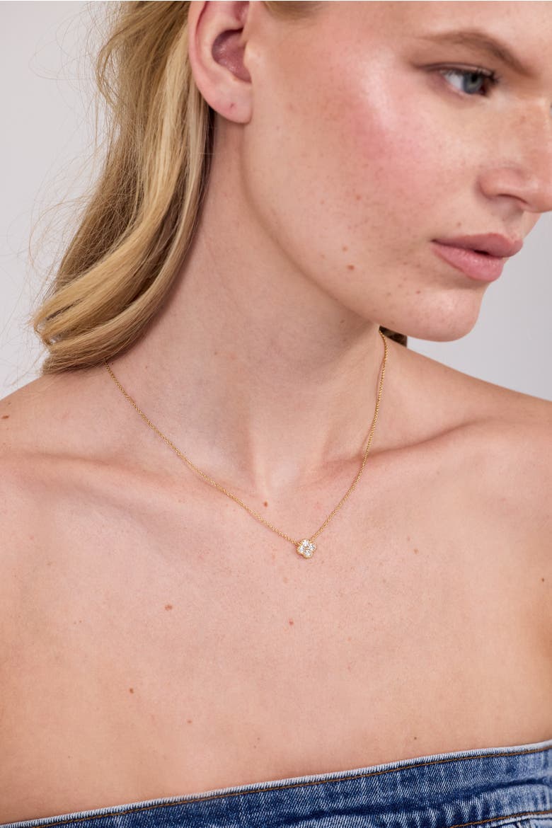 Camilla Clover Necklace, Alternate, color, Gold