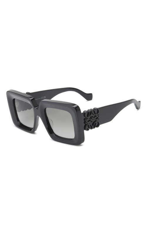 Loewe Anagram 51mm Square Sunglasses In Black