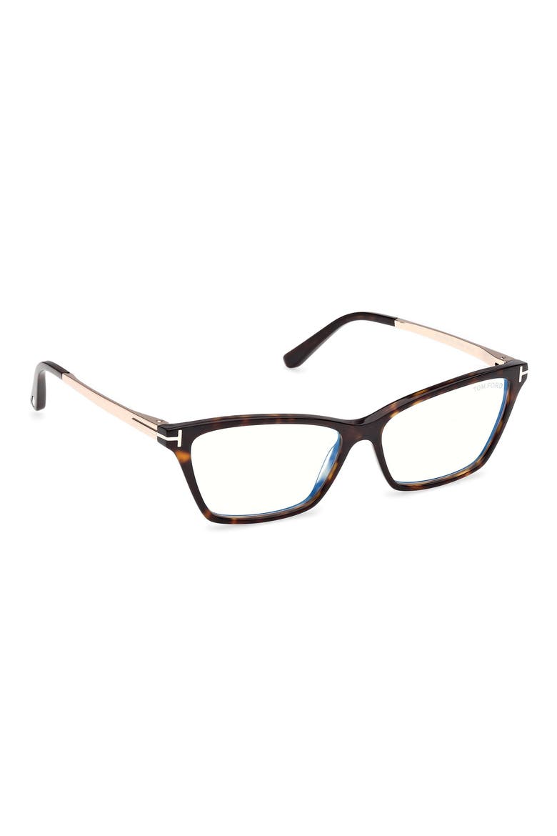 56mm Butterfly Optical Glasses, Alternate, color, SHINY CLASSIC DARK HAVANA