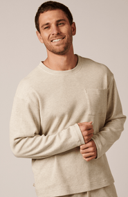 LEISURE LAB Cozy Cotton Crewneck