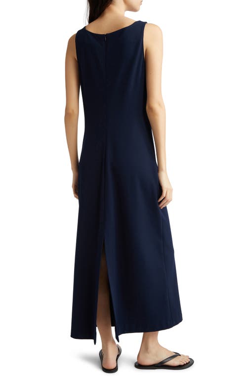 Partow Allora Compact Jersey Tank Midi Dress In Navy