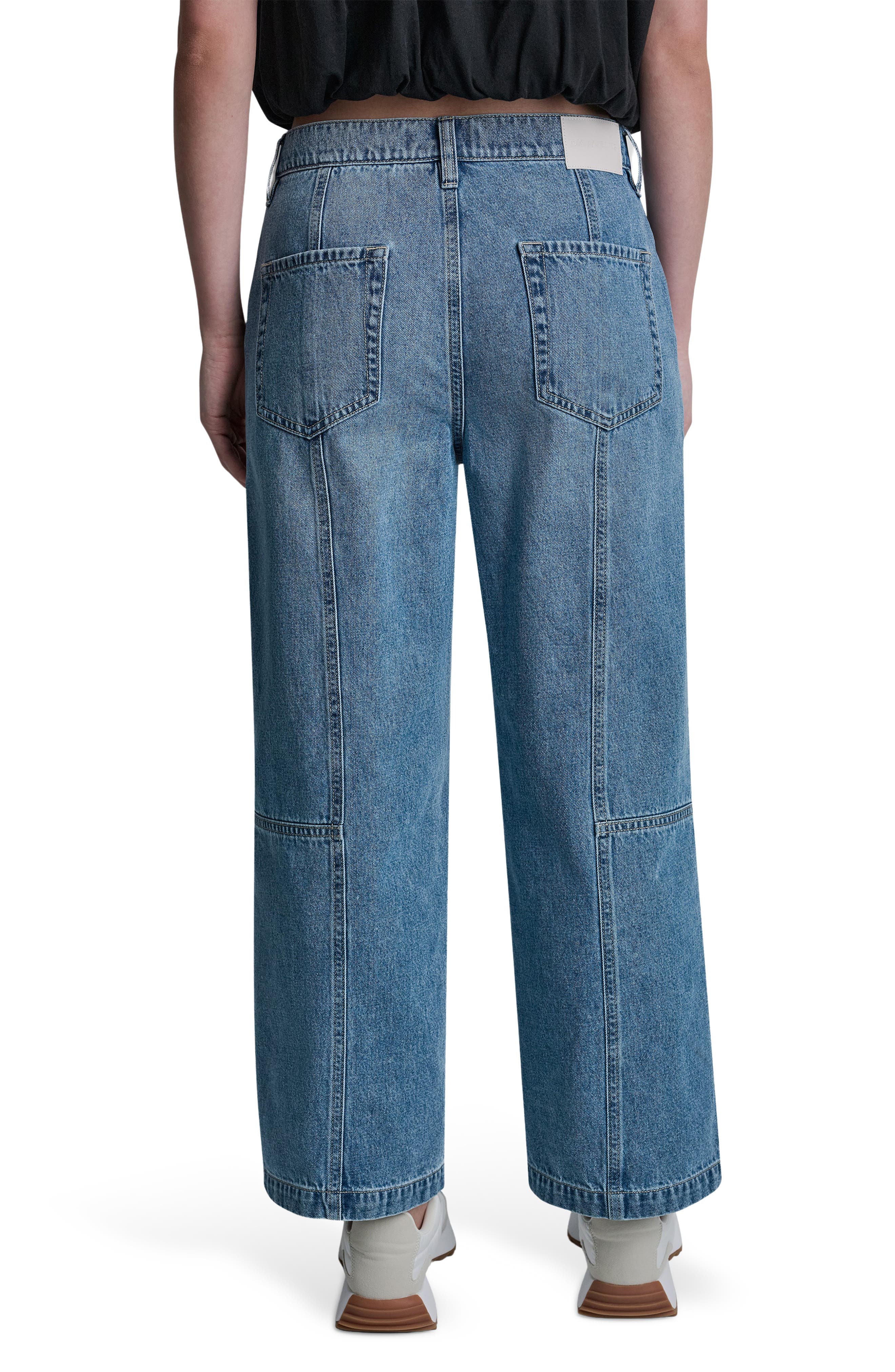 DKNY High Waist Ankle Wide Leg Utility Jeans (Women) | Nordstromrack