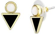 Covet Circle Triangle Stud Earrings