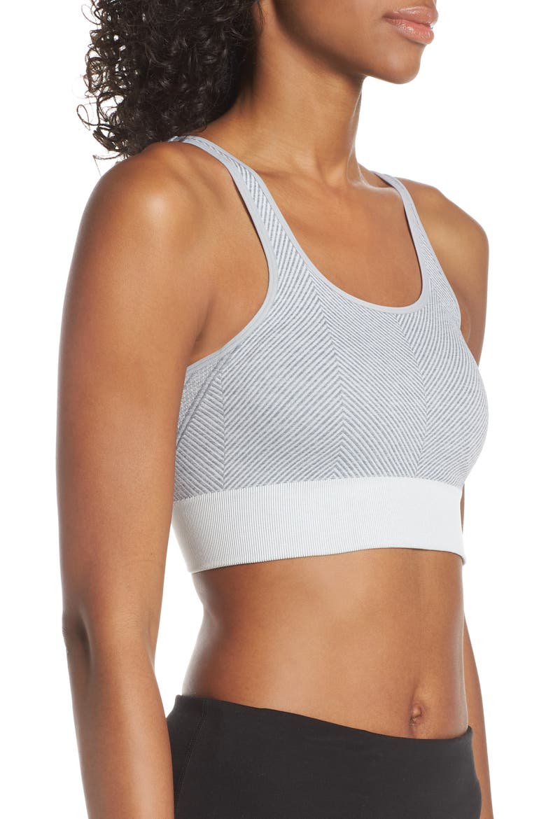 Spirit Sports Bra, Alternate, color, GREY LIGHT/ WHITE