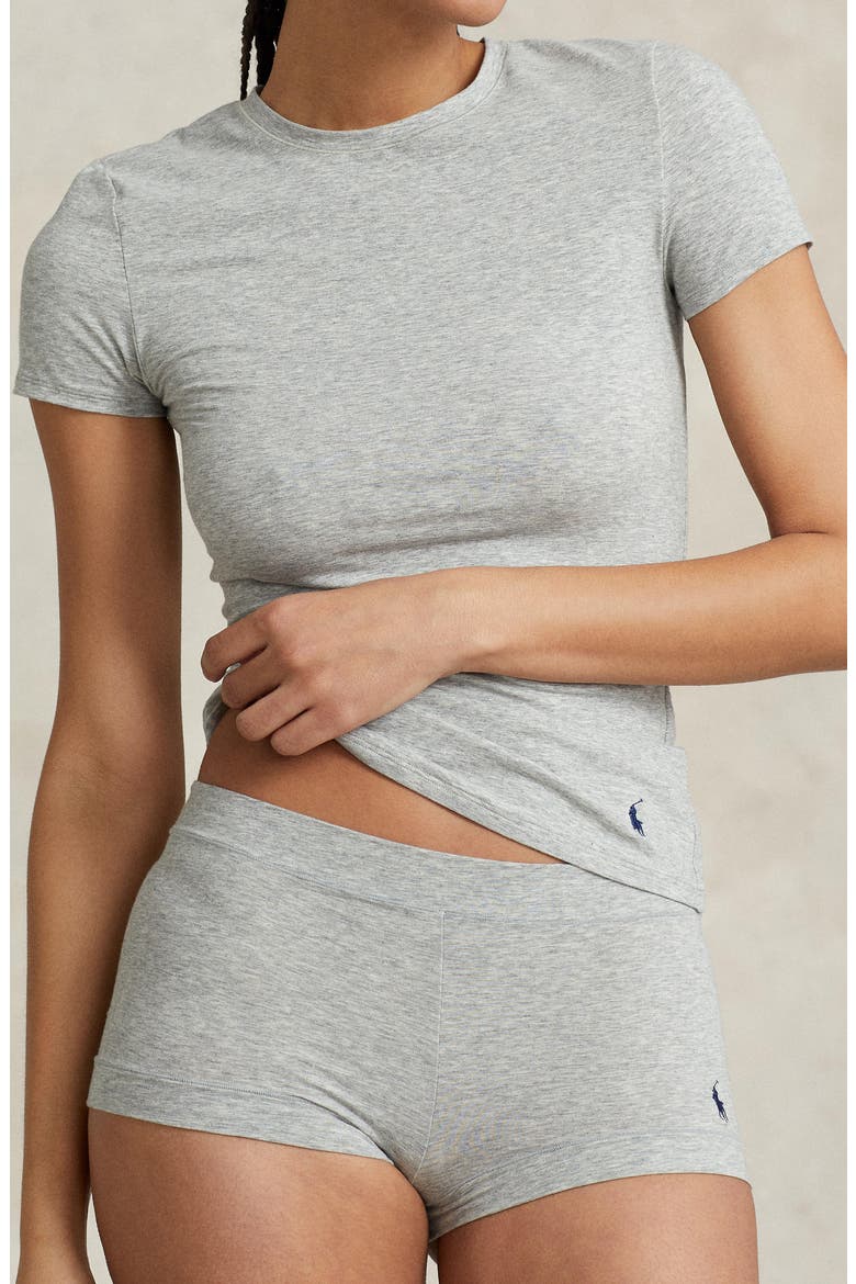 Stretch Cotton T-Shirt, Alternate, color, HEATHER GREY