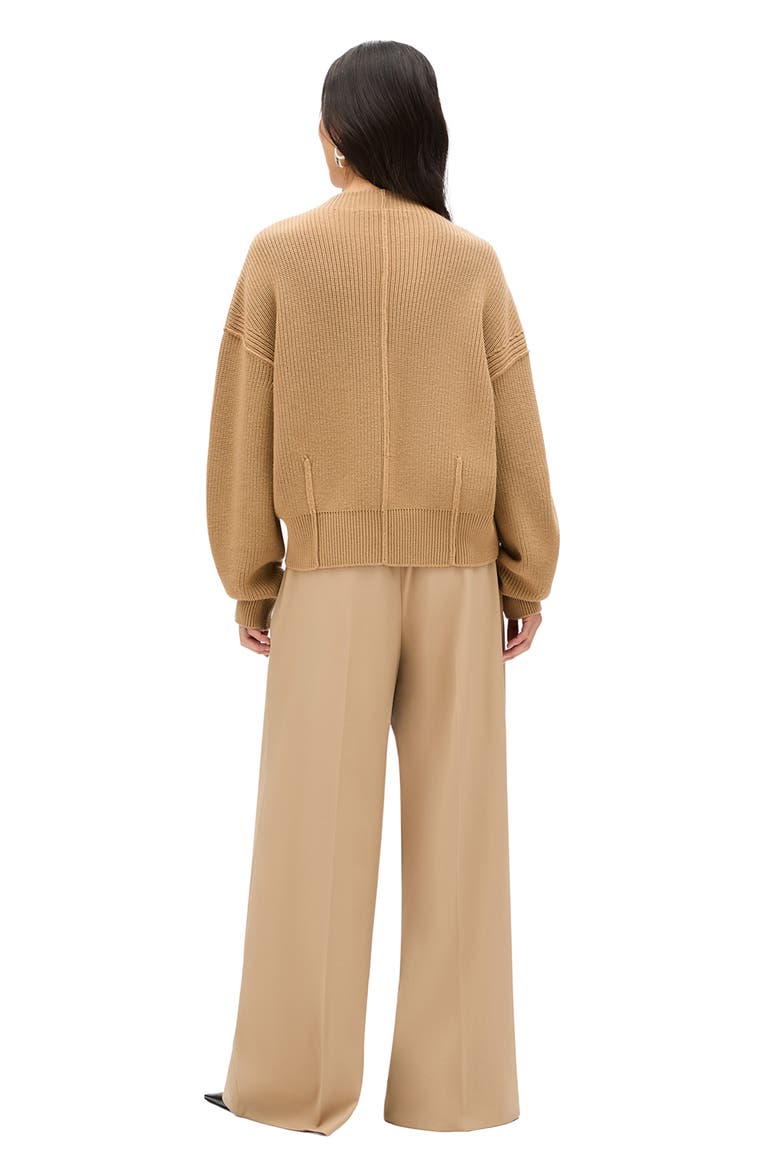 Rib Crewneck, Alternate, color, Camel