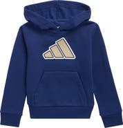 adidas Kids' 2 Color Logo Fleece Hoodie
