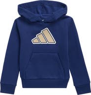 adidas Kids' 2 Color Logo Fleece Hoodie