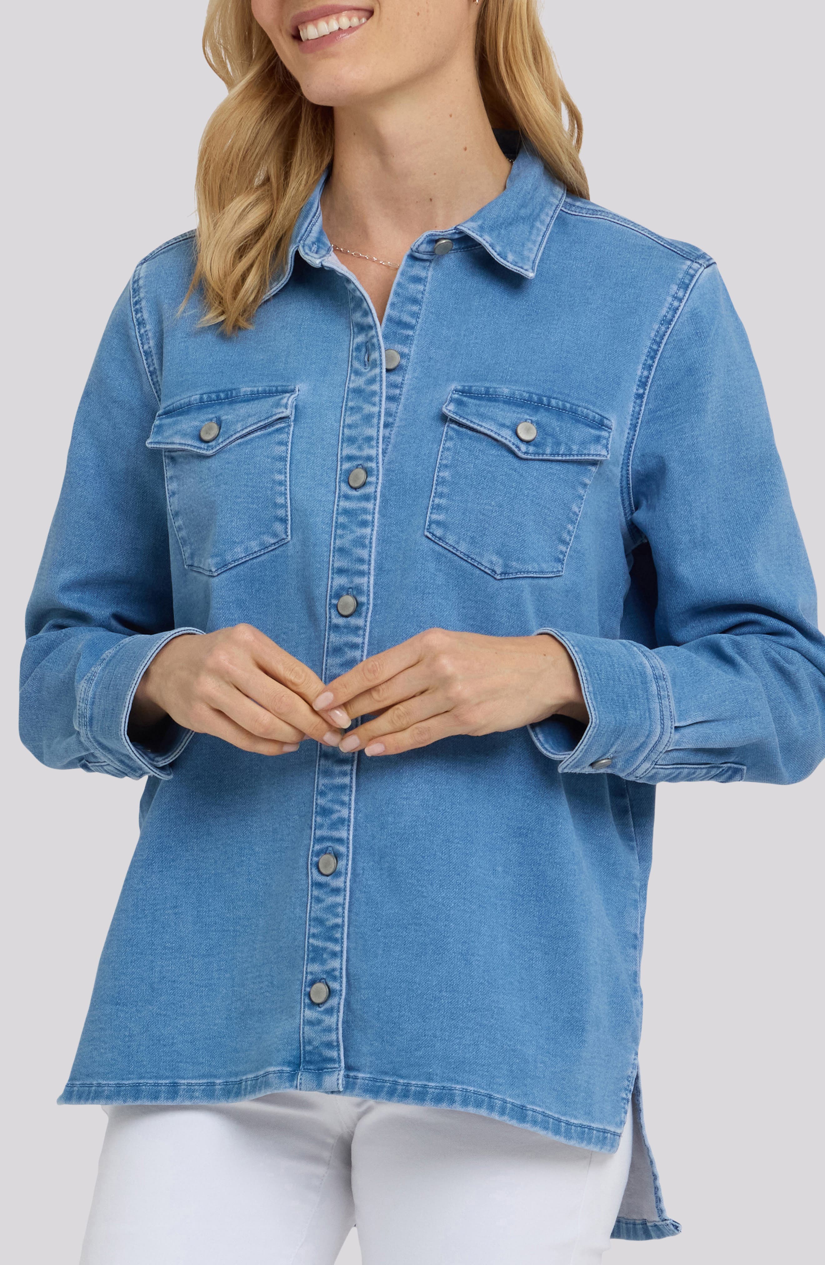 Oversize Denim Button-Up Shirt