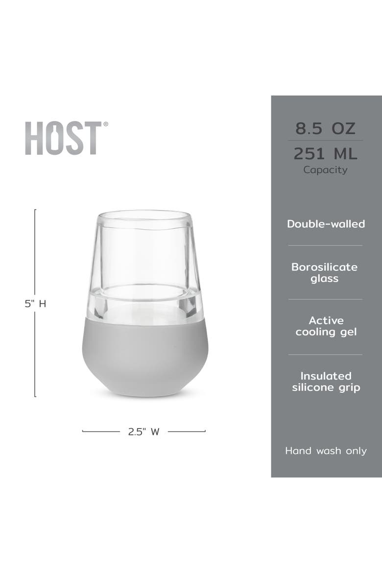 Glass FREEZE Wine Cooling Cup Set of 2, Alternate, color, Gray