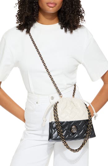 Small Kensington Drawstring Quilted Leather Bucket Bag