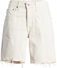 AG Ex-Boyfriend High Waist Raw Hem Denim Shorts