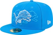 New Era Men's New Era Blue Detroit Lions Tri-Hit 59FIFTY Fitted Hat