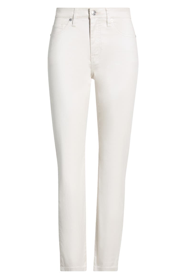 Pearl Coated High Waist Ankle Skinny Jeans, Alternate, color, SEEDPEARL